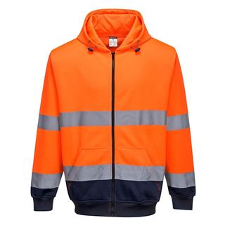 FELPA BICOLORE CAPUCCIO/ZIP HI-VIS