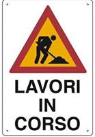 CARTELLO LAVORI IN CORSO 60X40CM